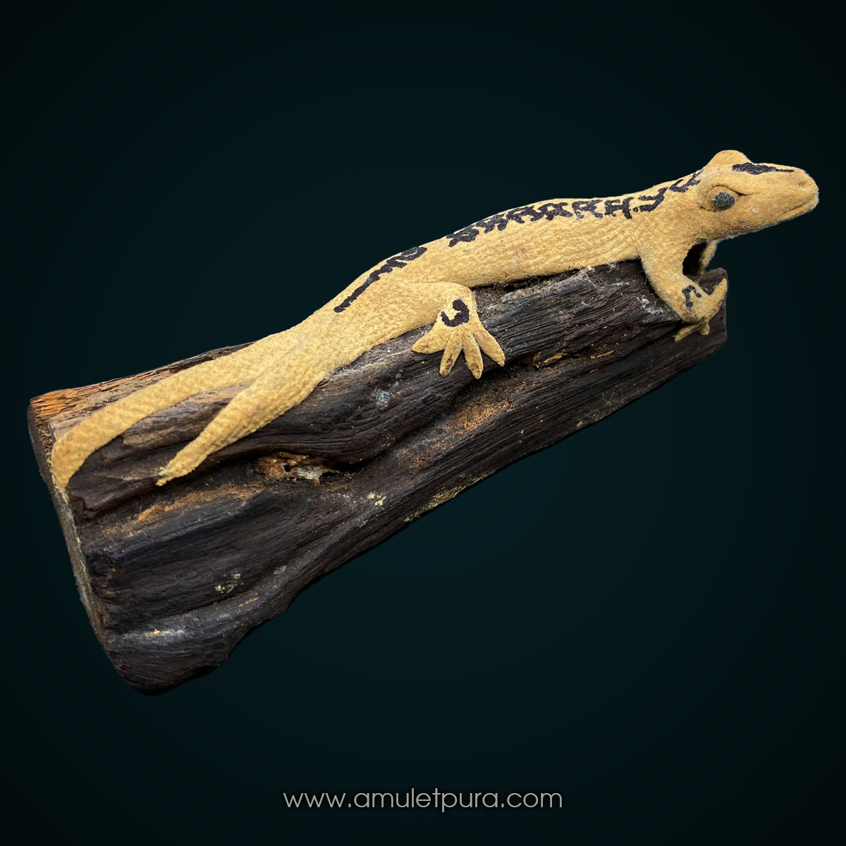 จิ้งจกพรหม 2 หางเกาะกิ่งไม้ ปี54 (ขนาดบูชา) อ.หนู กันภัย (แบบที่1)