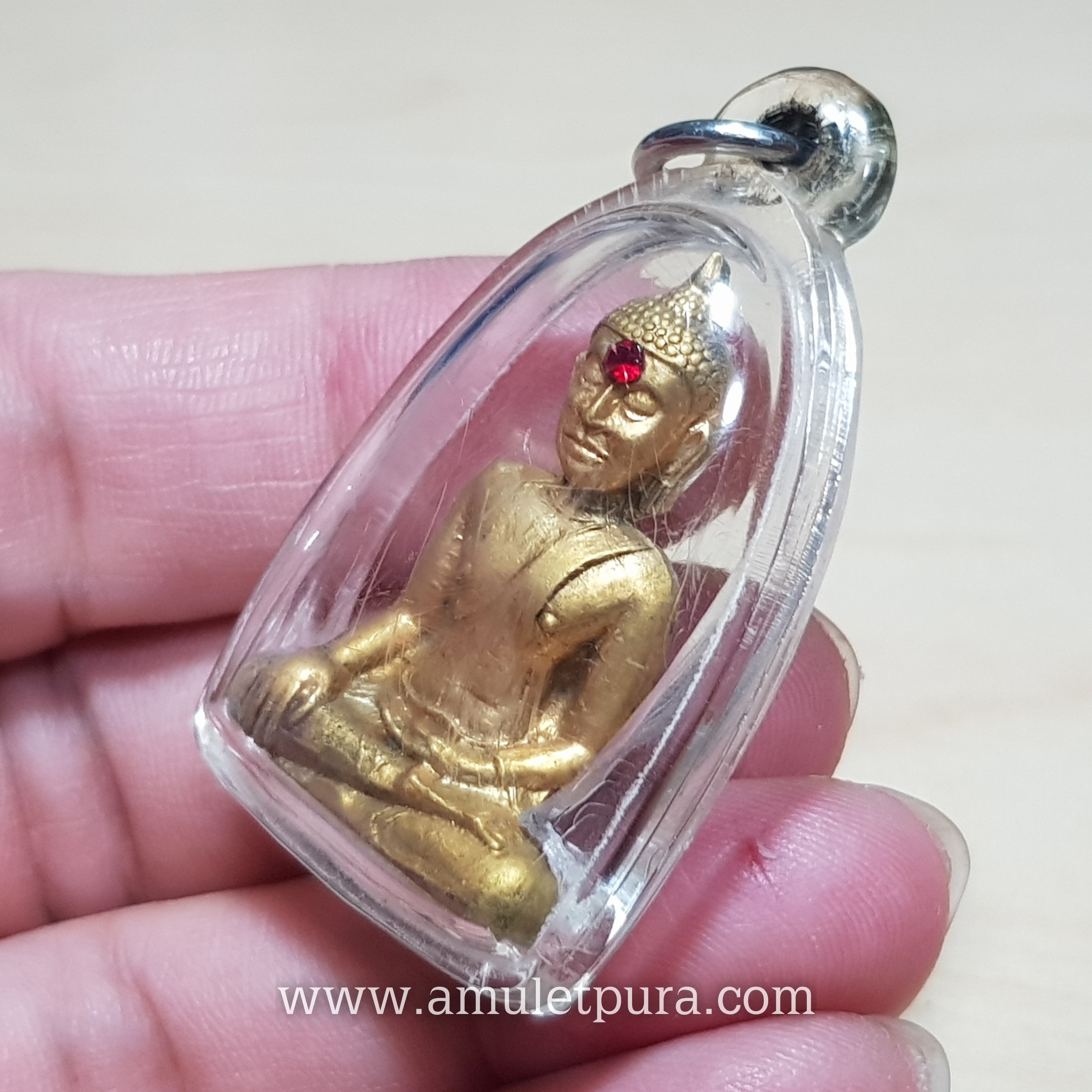 พระกริ่งหลวงพ่อพระใส(พิมพ์หน้ายักษ์)รุ่นแรก ปี2505 วัดโพธิ์ชัย จ.หนองคาย(อุดกริ่ง)องค์ที่1