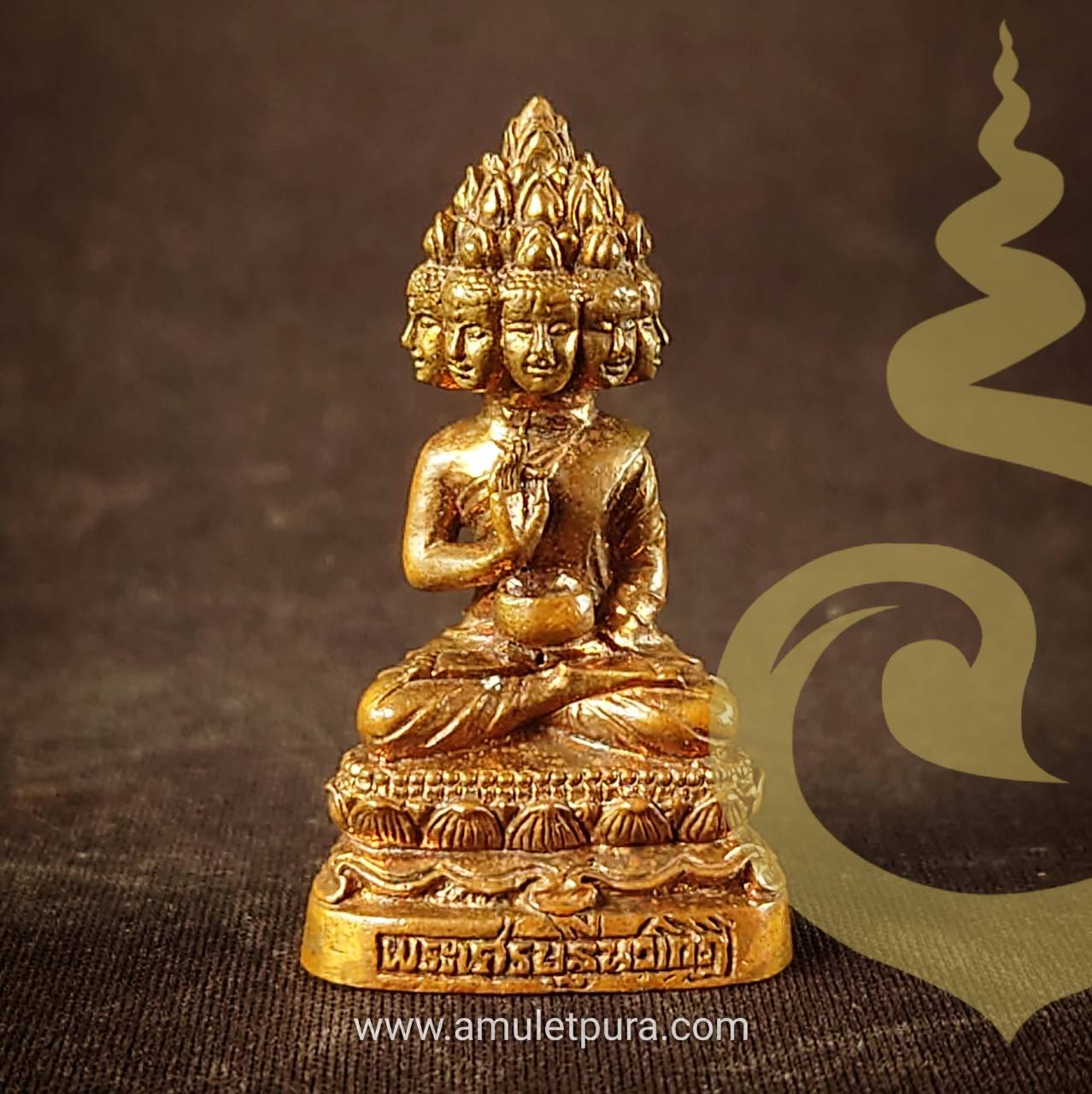 พระเศรษฐีนวโกฏิ (เนื้อสัตตโลหะ) รุ่นประทานพรร่ำรวย ปี52 หลวงปู่คำบุ วัดกุดชมภู จ.อุบลราชธานี (ใต้ฐานอุดผงพุทธคุณ มีโค้ด และหมายเลขกำกับ)