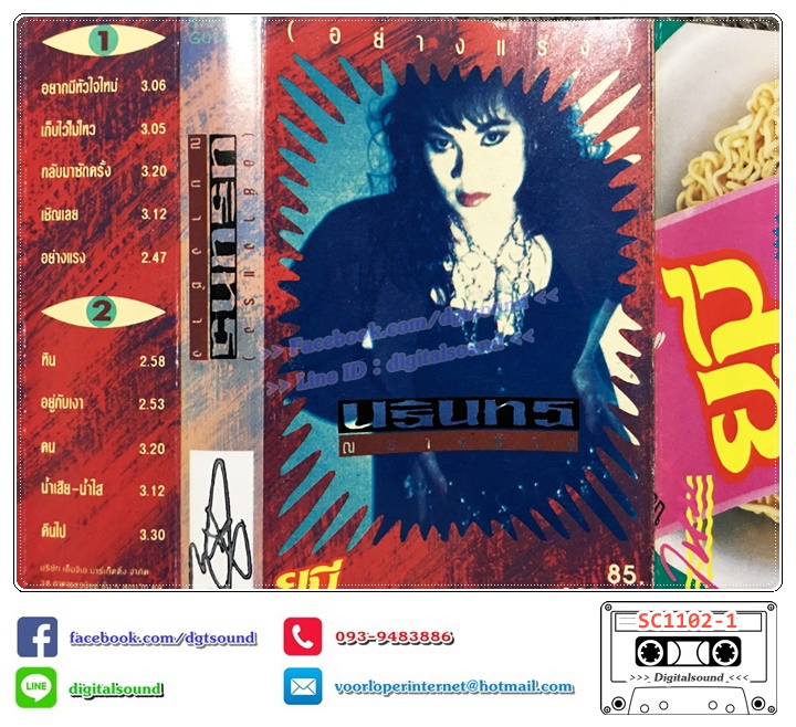 ม้วนเทป เทปคาสเซ็ท นรินทร ณ บางช้าง อัลบั้ม อย่างแรง