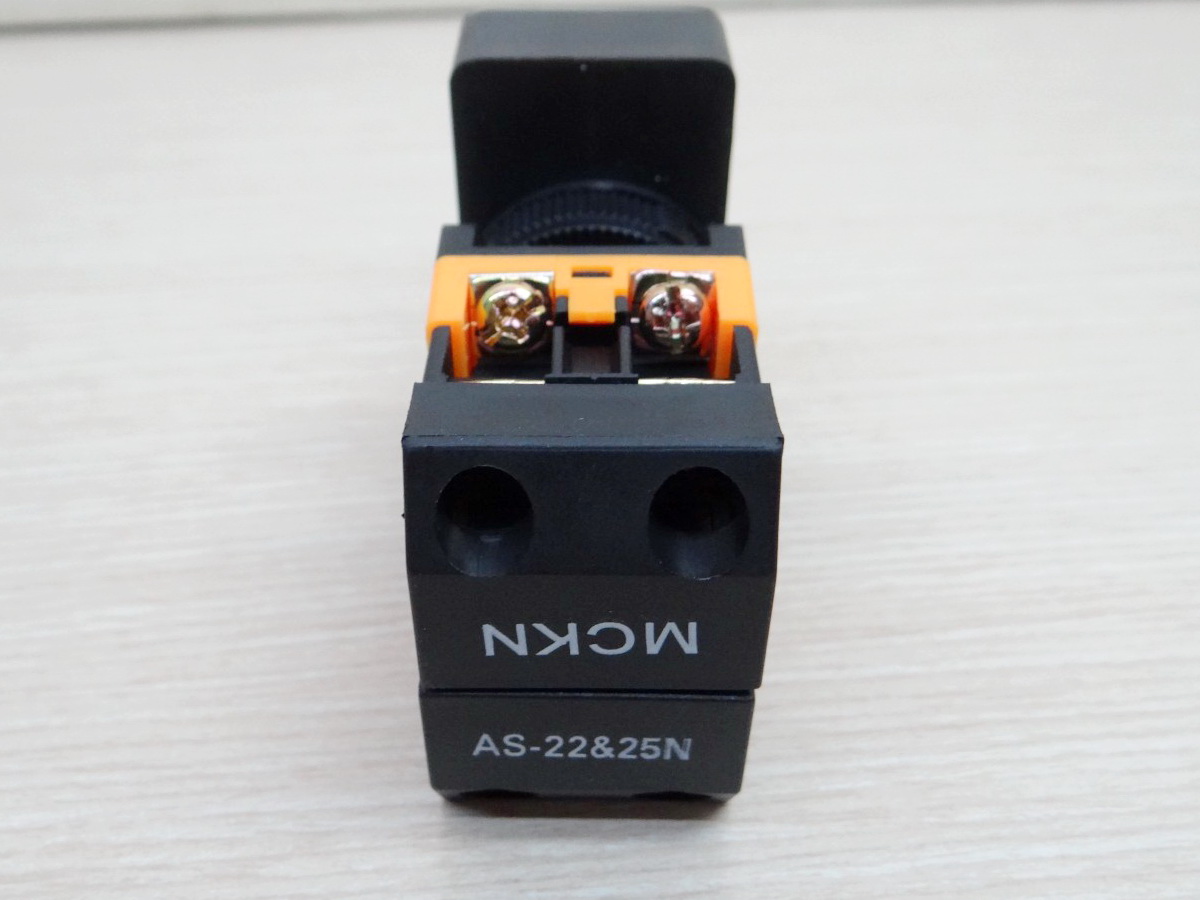 AS-22N Double Pushbuttons Switch With (220V Lamp) 10A/600V Start-stop (กดติด-ปล่อยดับ)