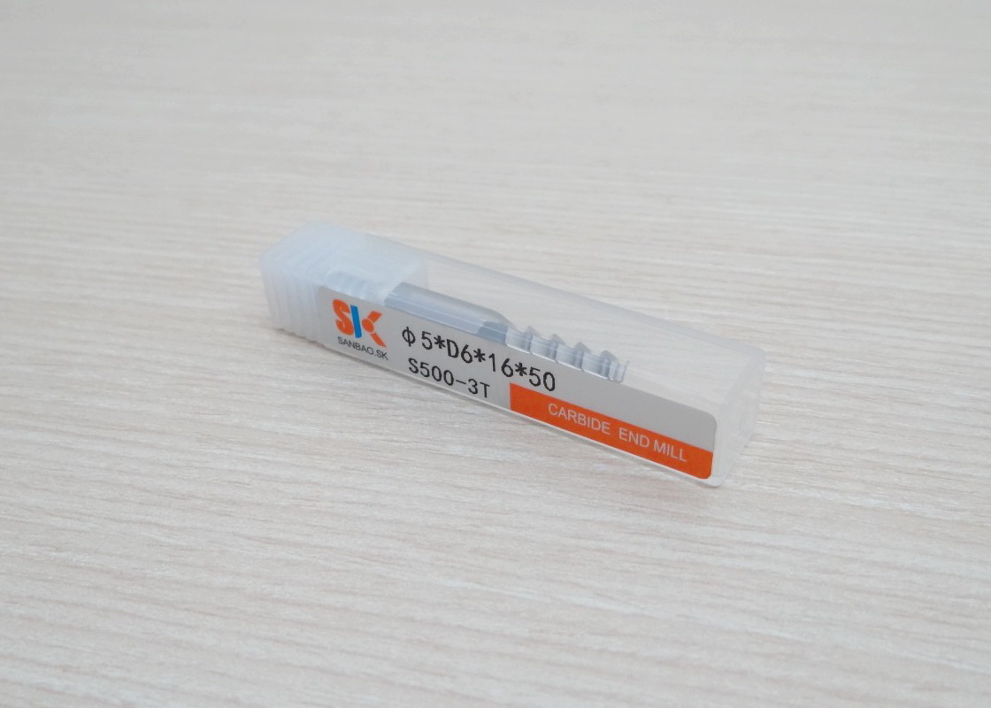 3-Flute Carbide Drill 5x6x15mm 50L HRC50 Square Flatted End Mill, Shank 6MM