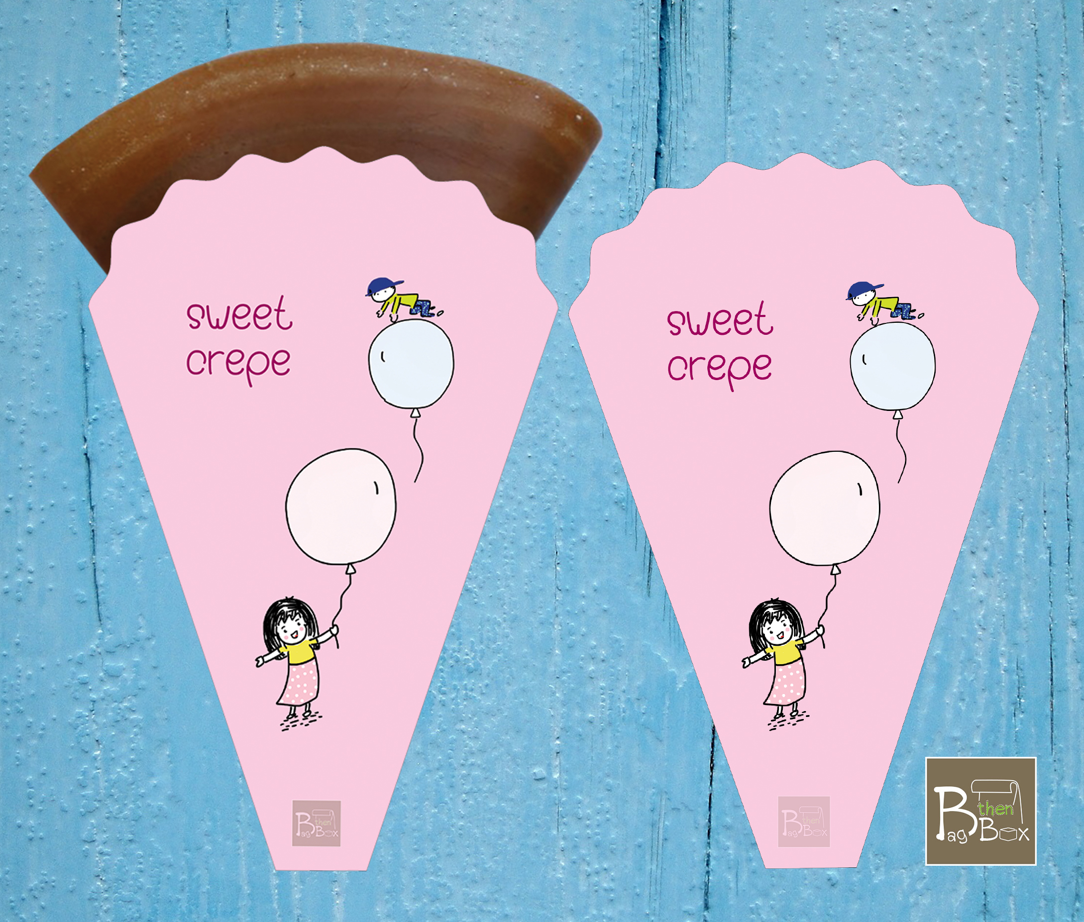 BTB CREPE 5 ซองเครปเกรดA ฟู้ดเกรด ลายน่ารัก ขนาด 12.5 x 20 cm.