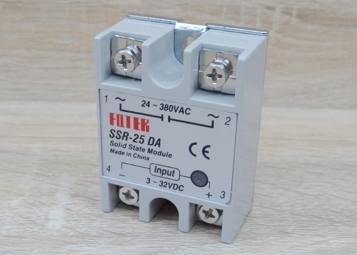 Solid State Relay, SSR-25DA, input 3-32VDC output 24-380VAC, 25A