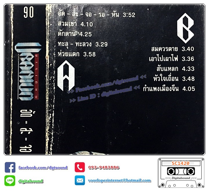 (ปกขาด) เทปคาสเซ็ท ยูเรเนียม (Uranium) อัลบั้ม อัด-สะ-จอ-รอ-หัน