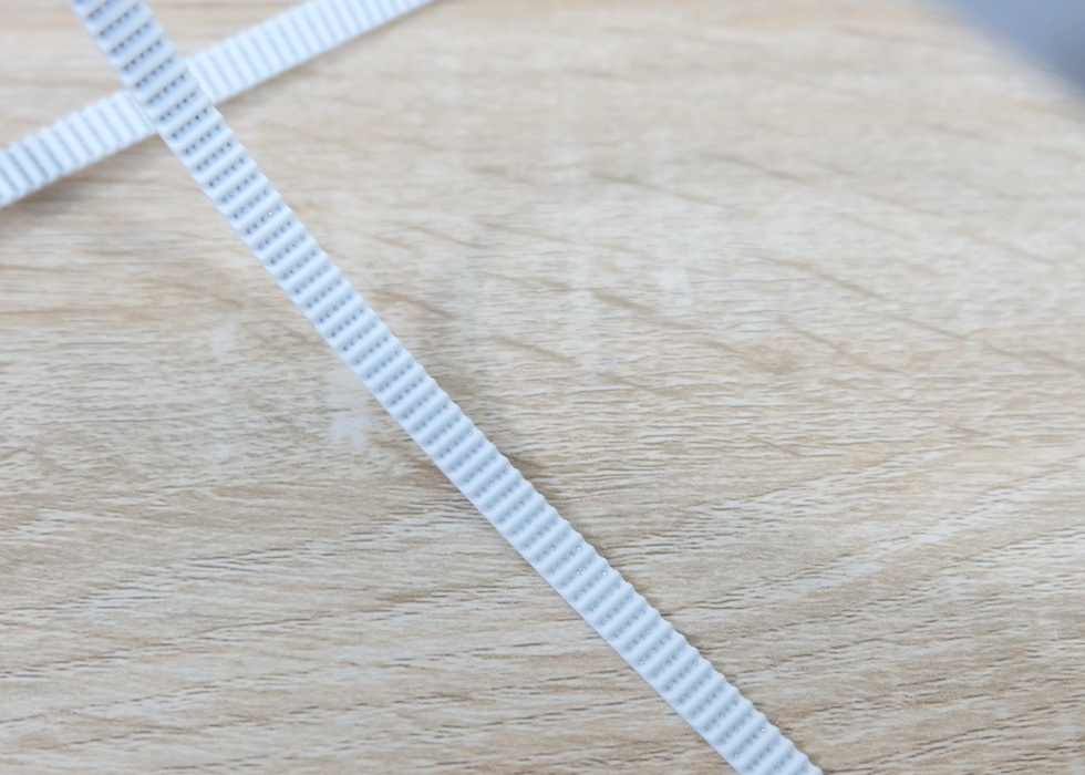 2GT-6mm PU Timing Belt Steel Core สีขาว (สานแถบเส้นเหล็กในสายพาน ราคา/1เมตร)