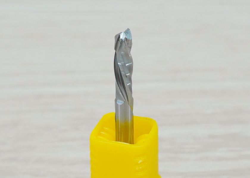 Double-Edged Compound Milling Cutter 3.175x3.175x12mm Blade Spiral Carbide เกรด 3A