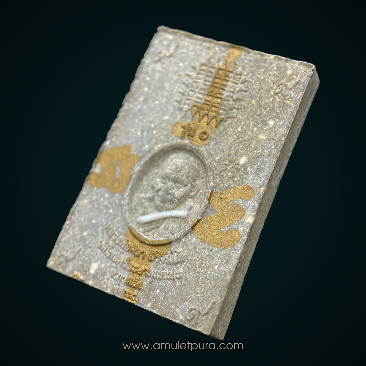 พระสมเด็จรุ่นเสาร์ 5 รุ่น1 เนื้อผงเก่า (ปั้มวัด นิยม มีรอยจารหมึกทอง ติดจีวร เกศา และสายมงคล) ปี63 หลวงปู่มหาศิลา สิริจันโท วัดโพธิ์ศรีสะอาดแกเปะ จ.กาฬสินธุ์