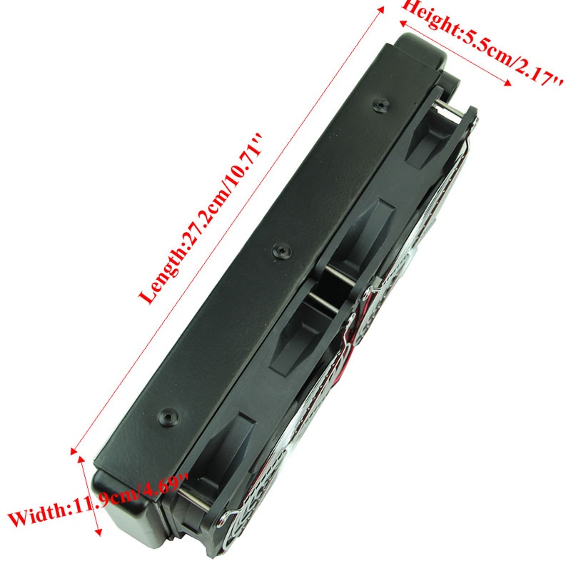 240mm Aluminum Radiator Water Cooling 18 Tube Heat Exchanger หัวเกลียว 1/8BSP (9.5mm) + 2 Fan 12V DC