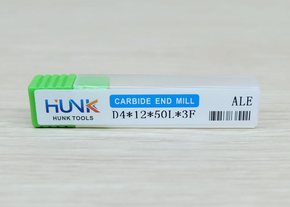 3-Flute DLC Coating 4x12x4mm 50L HRC60 High Efficiency End Mill, Shank 4MM