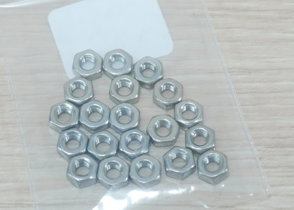 Hex Nuts M3x0.5mm Stainless Steel 304 (20ตัว/ถุง)