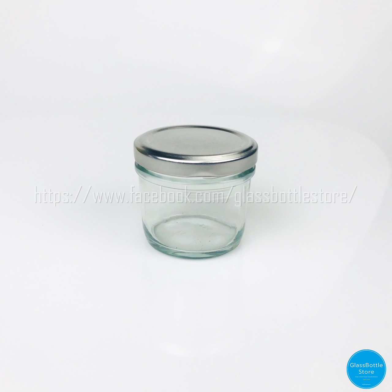 ขวดแก้ว กระปุกอาหาร 120ml(4oz) ฝาเกลียวล็อคสีเงิน