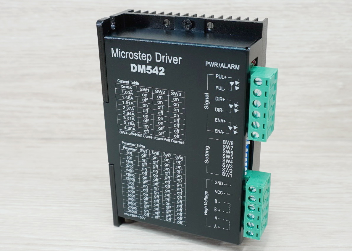 DM542 (Jiawen) Microstep Driver Peak 4.2A, 20-50 VDC [Aluminum Cover] 2-Phase
