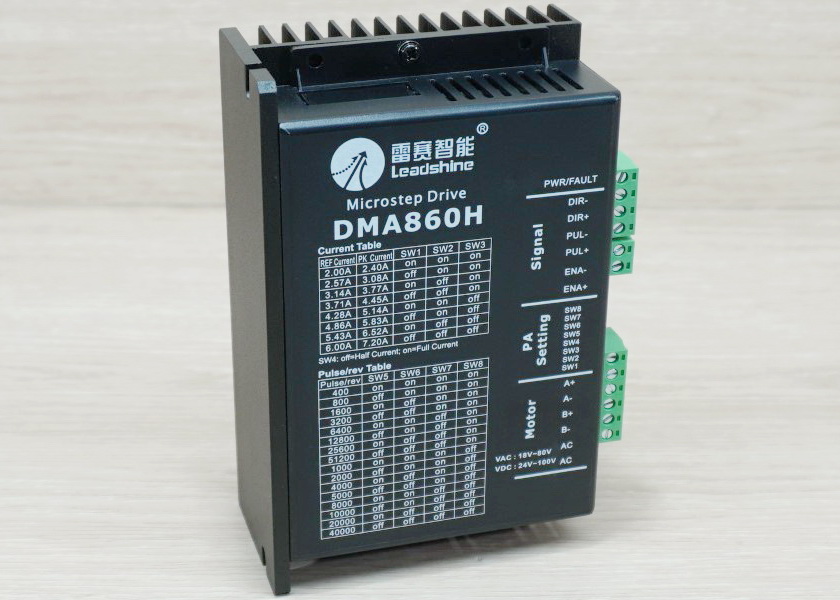 DMA860H - 24V Control Signal (Leadshine) Microstep Driver Peak 7.2A, 18-80 VAC 2-phase [DMA860H-24]