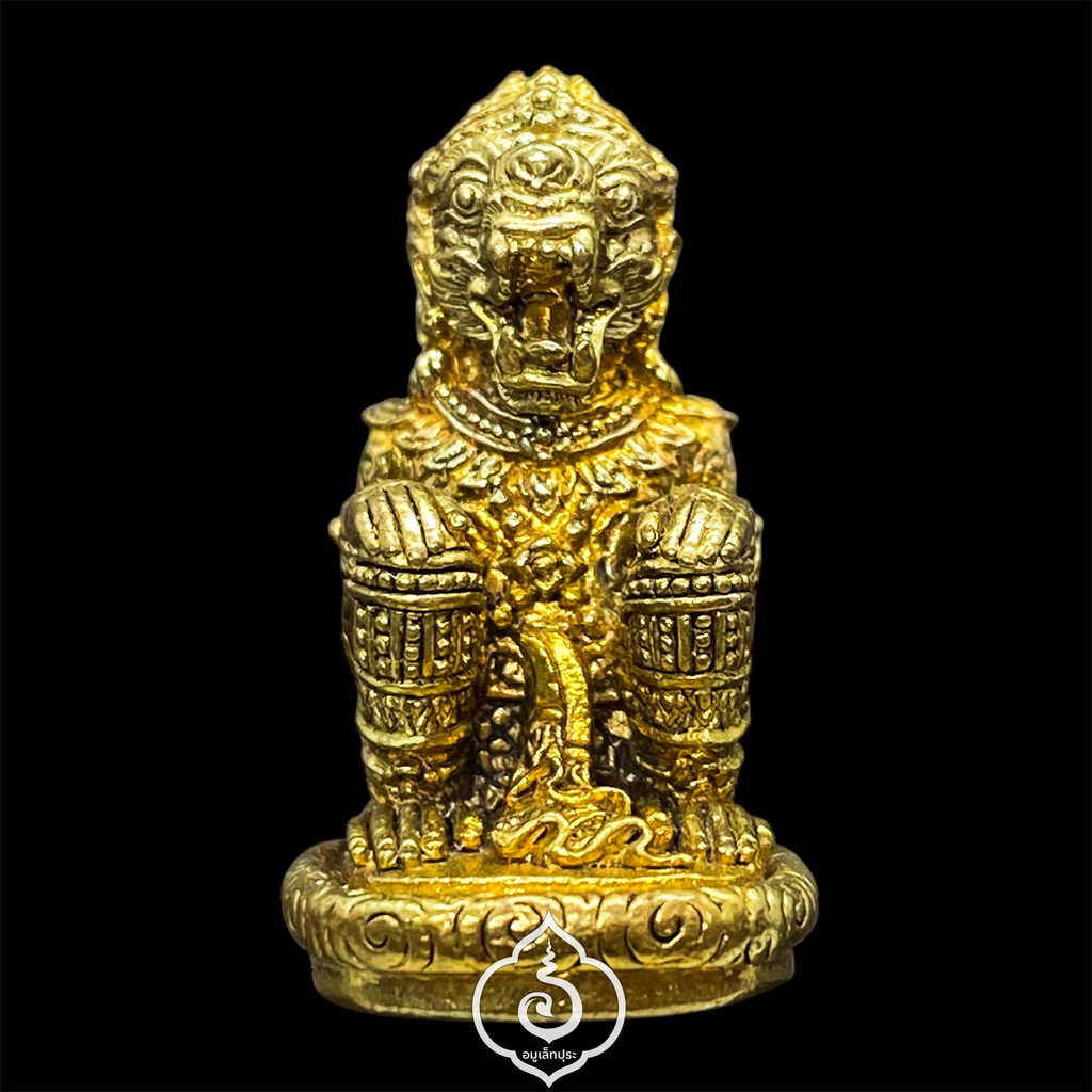 หนุมาน พิมพ์โขนทรงเครื่อง (พิมพ์กลาง เนื้อทองสตางค์) รุ่นแซยิด 88 ปี ปี52 หลวงพ่อฟู วัดบางสมัคร จ.ฉะเชิงเทรา (ใต้ฐานตอกโค้ด อุดผง และเกศาหลวงพ่อฟู หมายเลข1117)