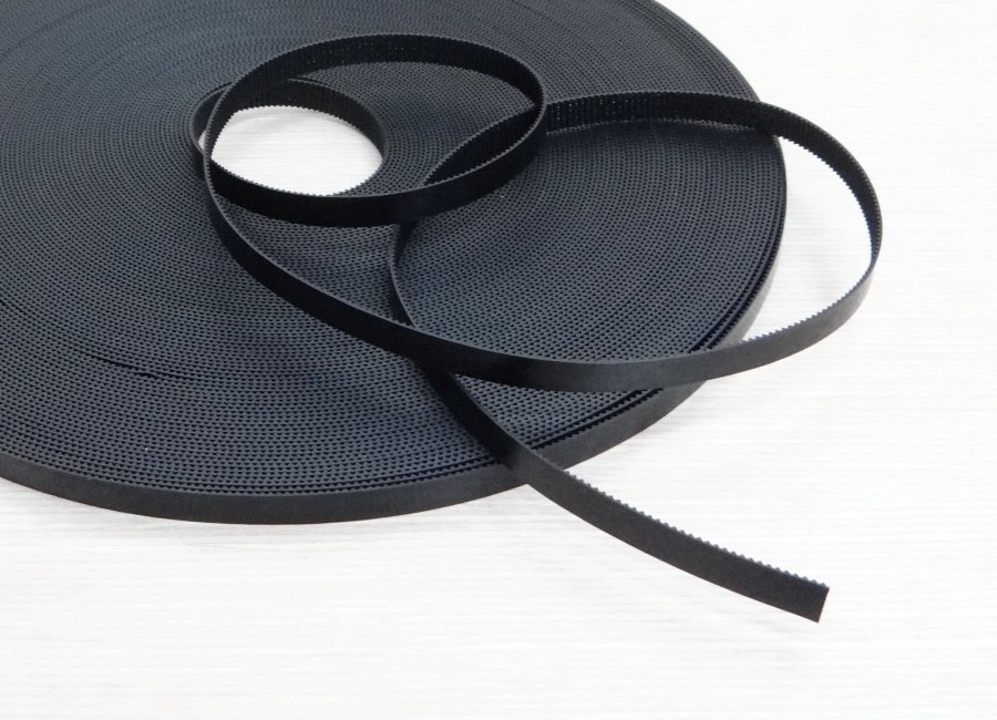 2GT-10mm PU Timing Belt Steel Core สีดำ (สานแถบเส้นเหล็กในสายพาน ราคา/1เมตร)