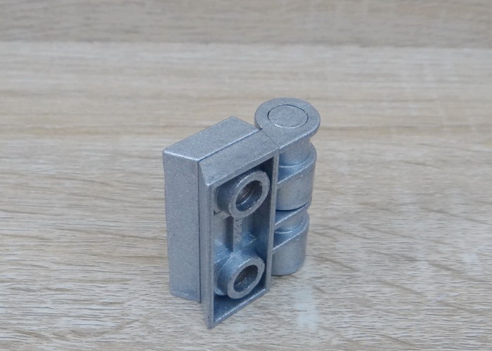 บานพับ Zinc Alloy Hinge for Alu-Profile 3030 ระยะรู 30x23 mm (สีเงิน)