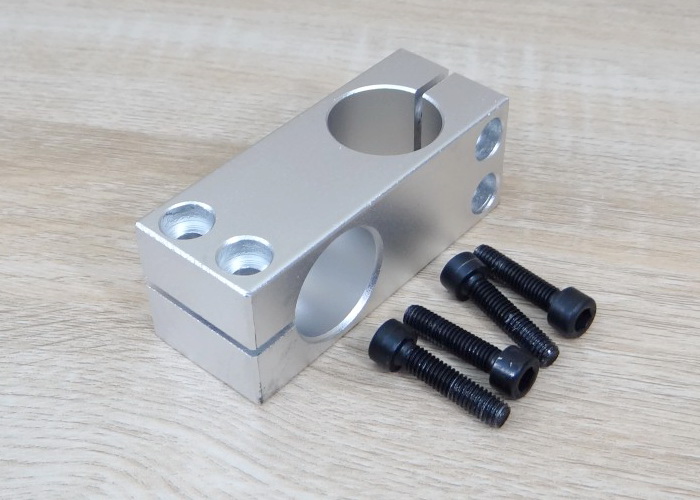 25mm x 25mm Holes Cross Shaft Support Aluminum Alloy