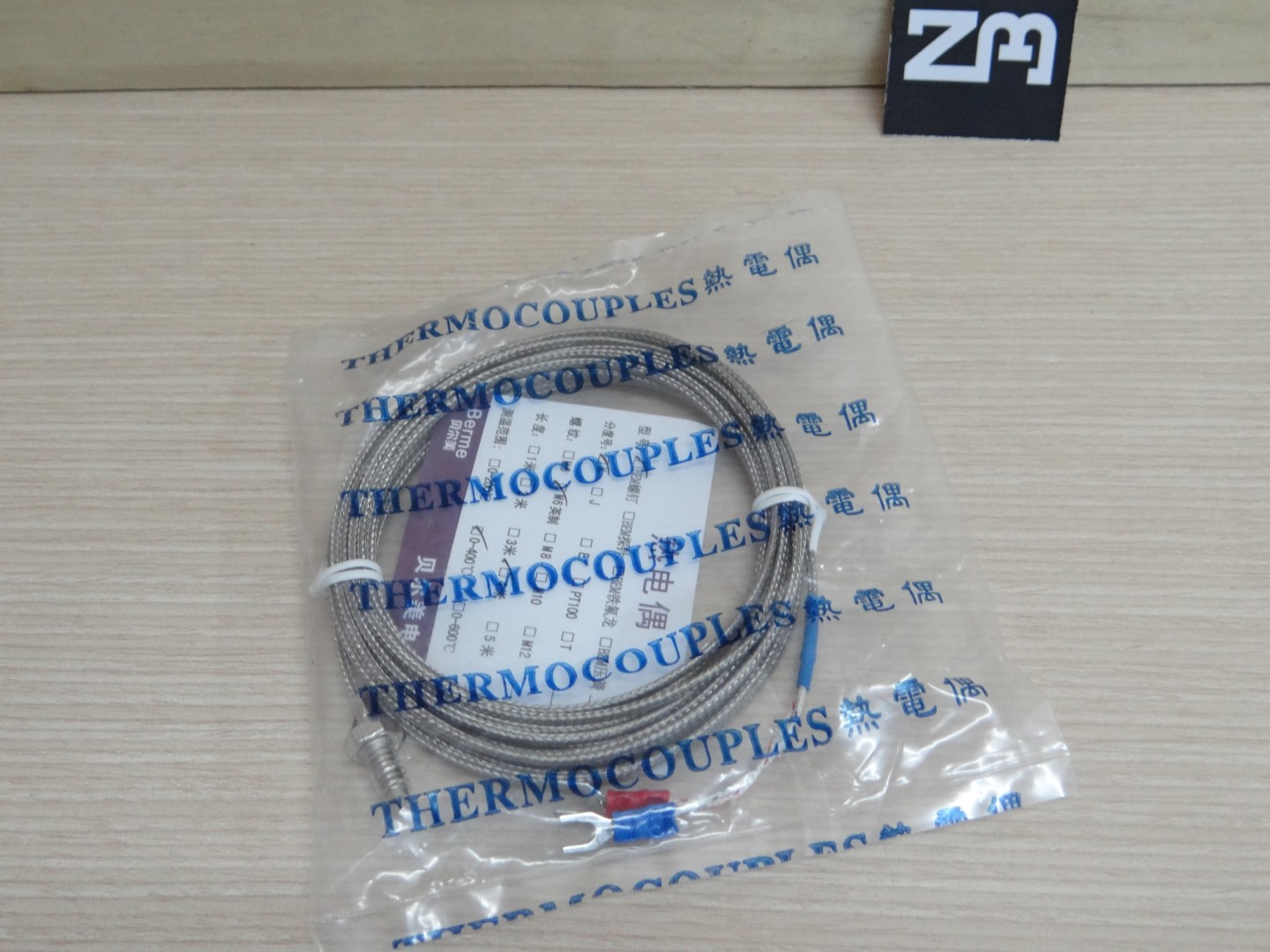 4M Cable หัวเกลียว M6x1.25 K Type Thermocouple 0-400C Sensor Probe