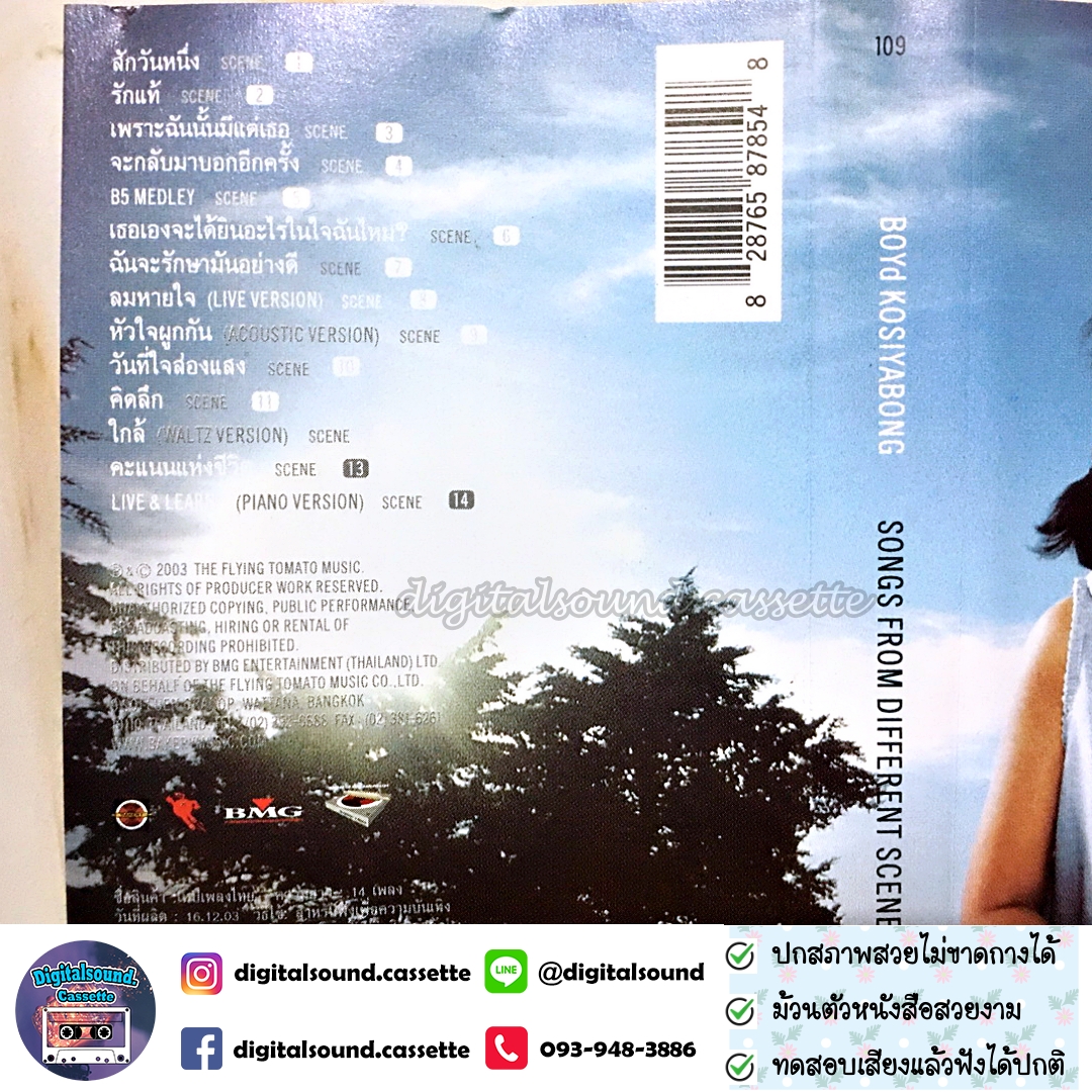 เทปเพลง เทปคาสเซ็ท บอย โกสิยพงษ์ ชุด Songs From Different Scenes 2