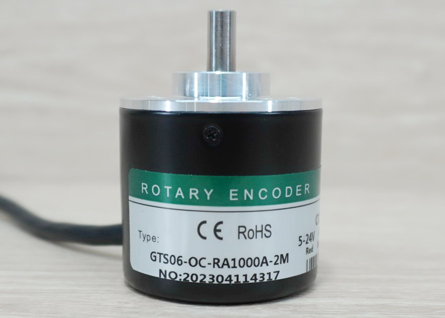1000P/R Rotary Encoder (GTS06-OC-RA1000A-2M) Shaft 6mm, NPN, 5-24VDC, Cable 2M