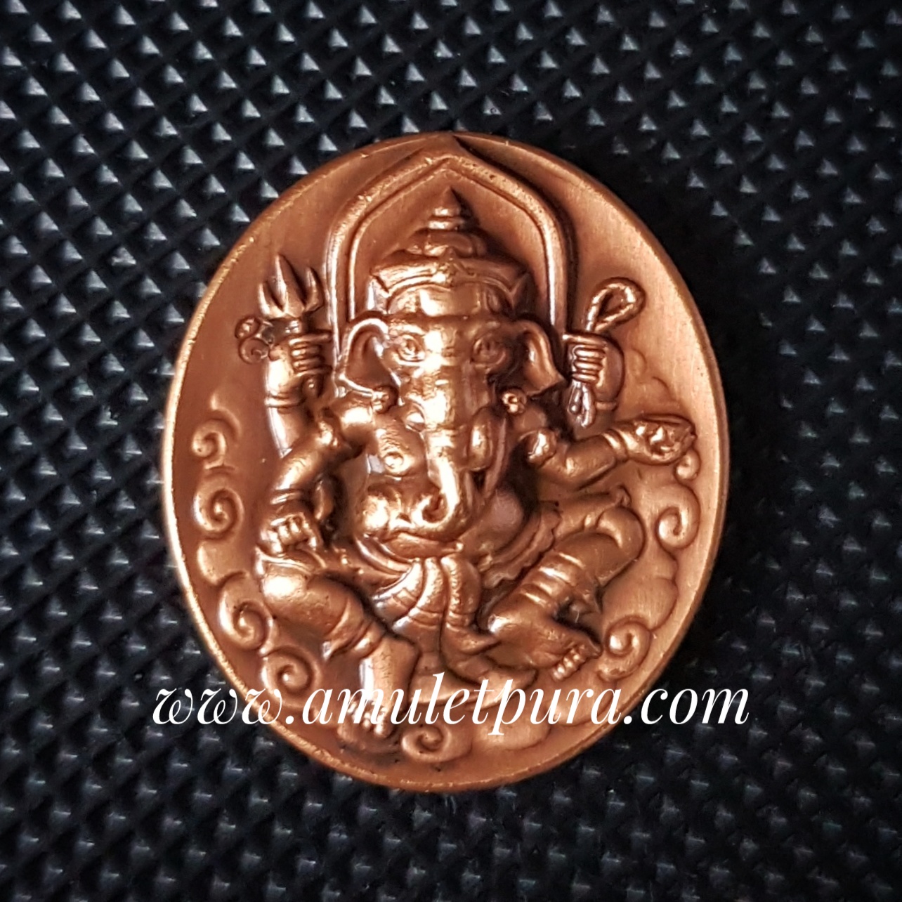 พระพิฆเณศวิเศษลาภา หลังพระดวงชะตาเมือง(ทองแดงรมดำ)ปี54 สถาบันพยากรณ์ศาสตร์