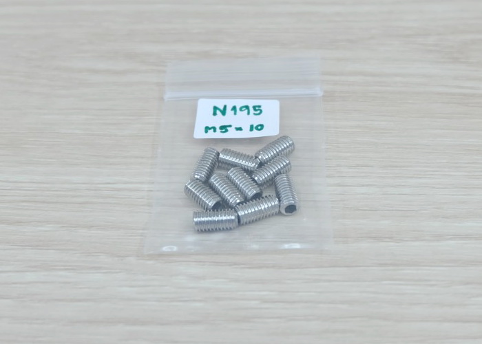 M5x10 สกรูตัวหนอน DIN916 Stainless steel 304 (แพ็ค20ตัว)