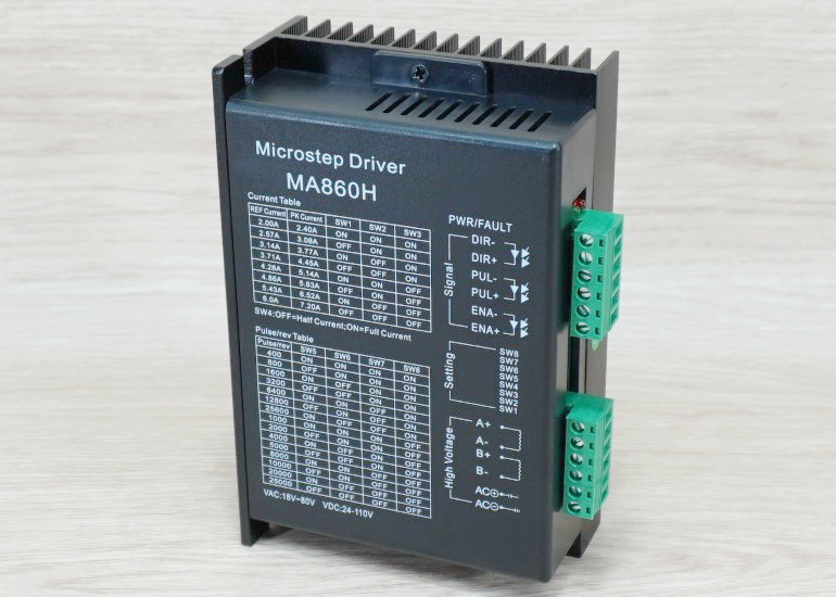 MA860H (Jiawen) Microstep Driver Peak 7.2A, 24-110 VDC / 18-80 VAC 2-phase