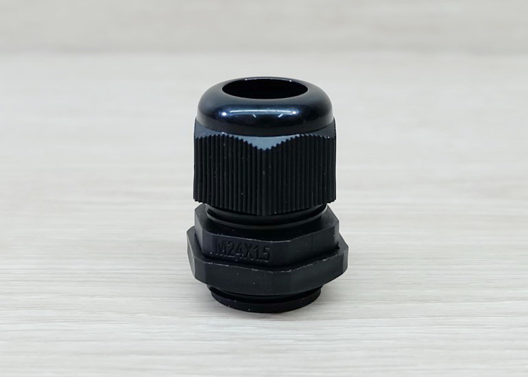 M24 (Black) Water-proof Nylon Plastic Cable Gland Connector (แพ็ค 10 ตัว)