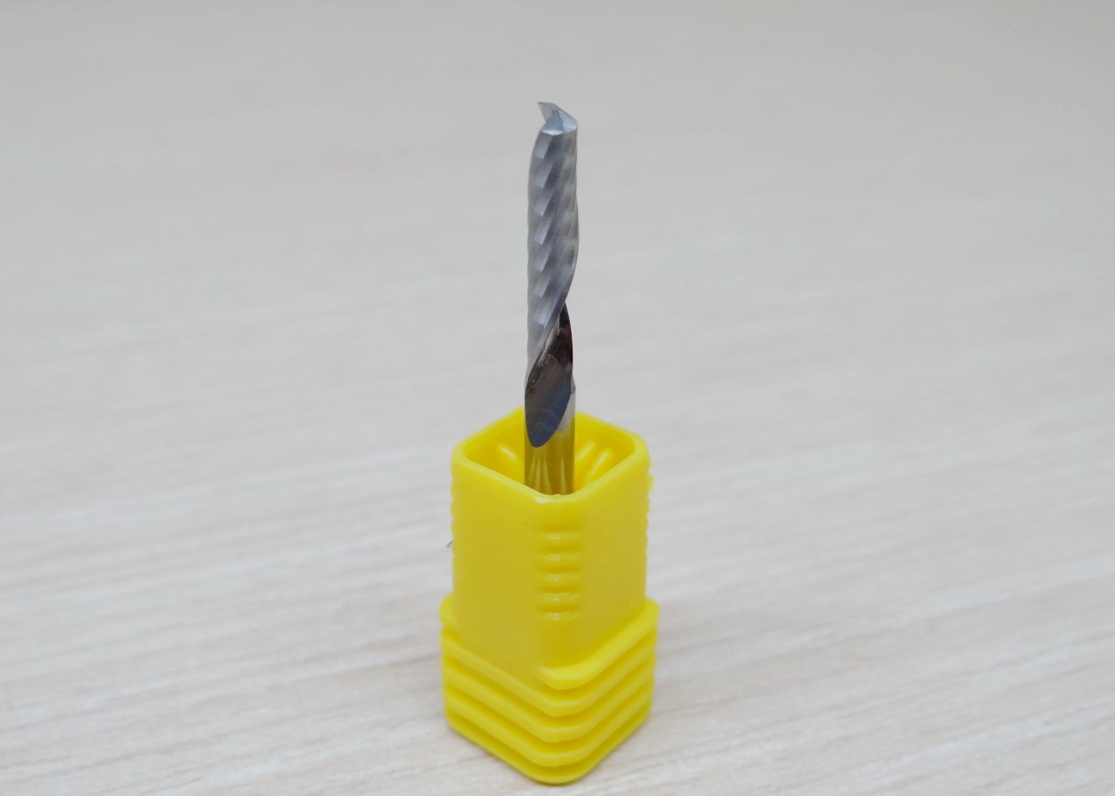 Wood/Acrylic - 3.175x3.175x32mm Single Flute Bit Carbide End Mill (SHKxCEDxCEL) เกรด 3A