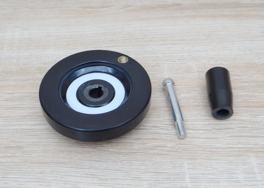 80mm Bakelite-Solid Handwheel Bore 10mm+Keyway 3mm