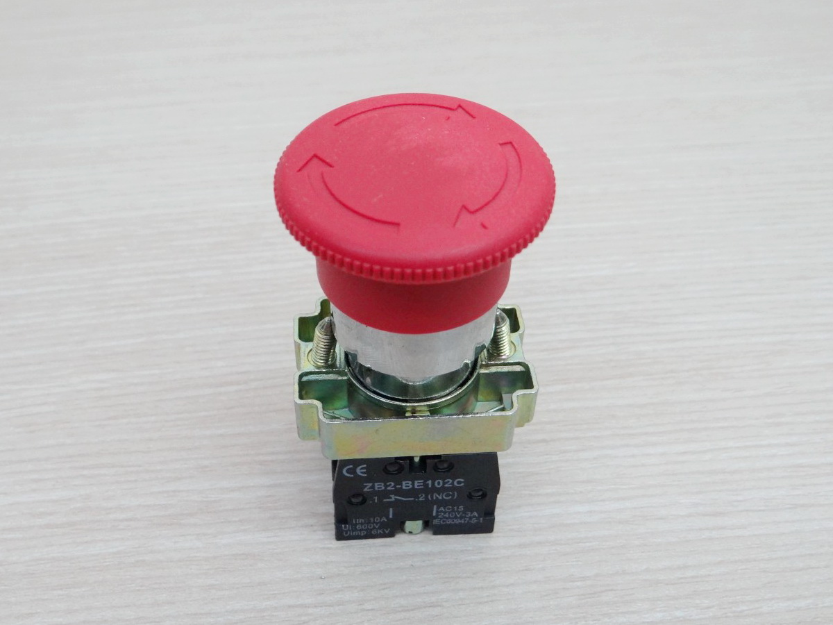 XB2-BS545 Contact Twist Reset Emergency Stop Push Button Switch 22mm 1NC/1NO