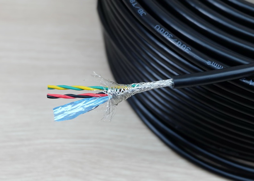 4 core X 0.3 mm² Shielded Wire RVSP Signal Line Shielded Twisted Pair (1m)