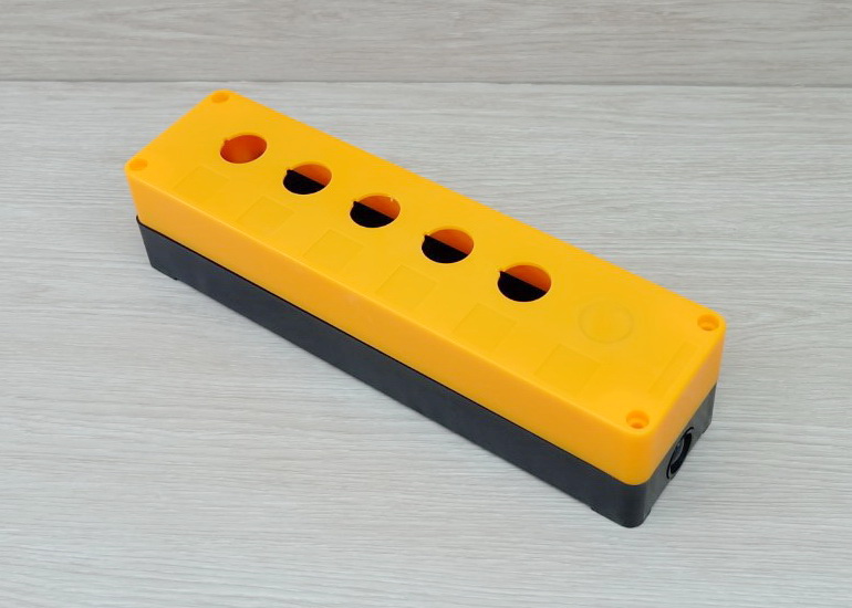 BX5 (Yellow) waterproof box 5 holes for 22mm mounting hole push button switch