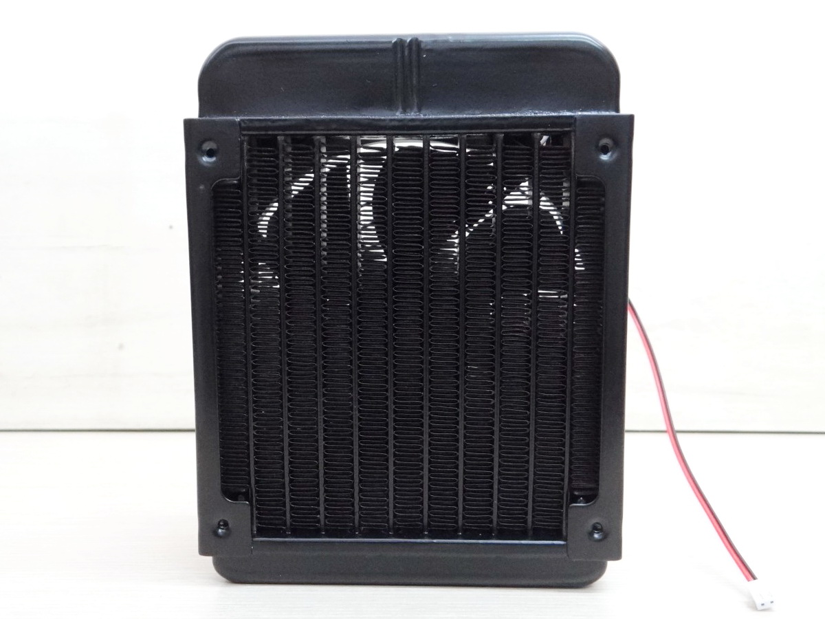 120mm Aluminum Radiator Water Cooling 10 Tube Heat Exchanger (หัวจุก 10mm) + 1 Fan 12V DC