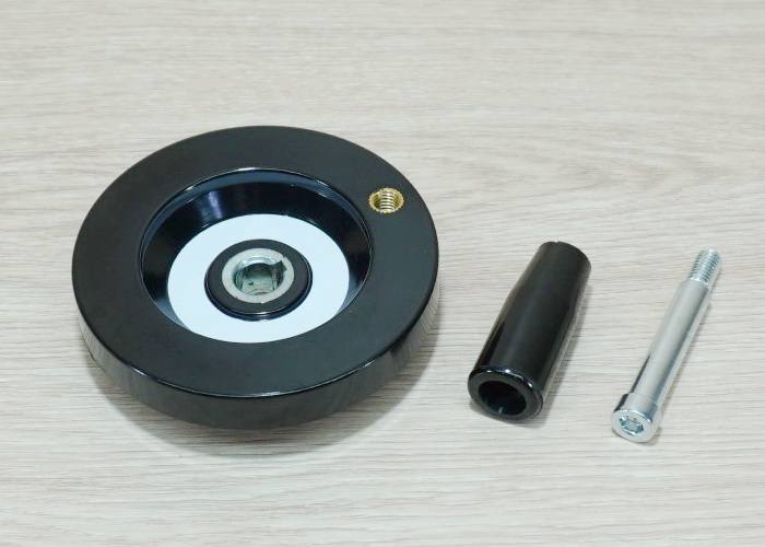 100mm Bakelite-Solid Handwheel Bore 12mm+Keyway 4mm