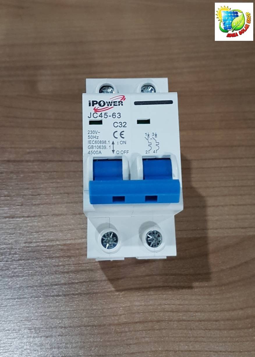 เบรคเกอร์ AC 2P 400Vdc 32A Ipower