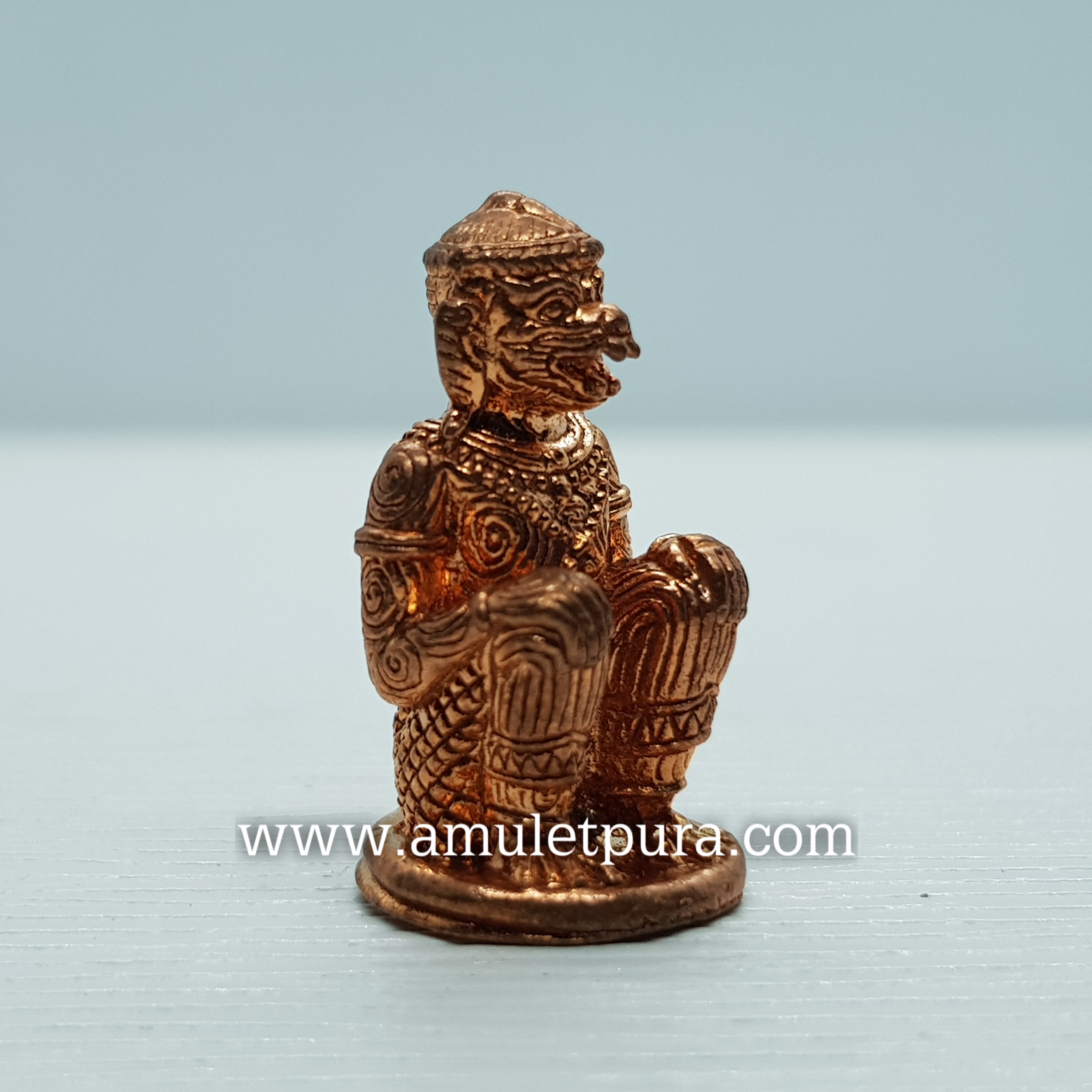 หนุมาน รุ่นแรก พิมพ์เล็ก เนื้อทองแดง กฐินปี51ครูบาอริยชาติ วัดแสงแก้วโพธิญาณ จ.เชียงราย (ใต้ฐานตอกโค้ด วสก อุดผงพรายกุมารหลวงปู่ทิม วัดละหารไร่)