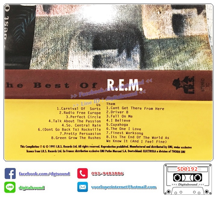 เทปคาสเซ็ท R.E.M. อาร์.อี.เอ็ม. อัลบั้ม BEST OF R.E.M.