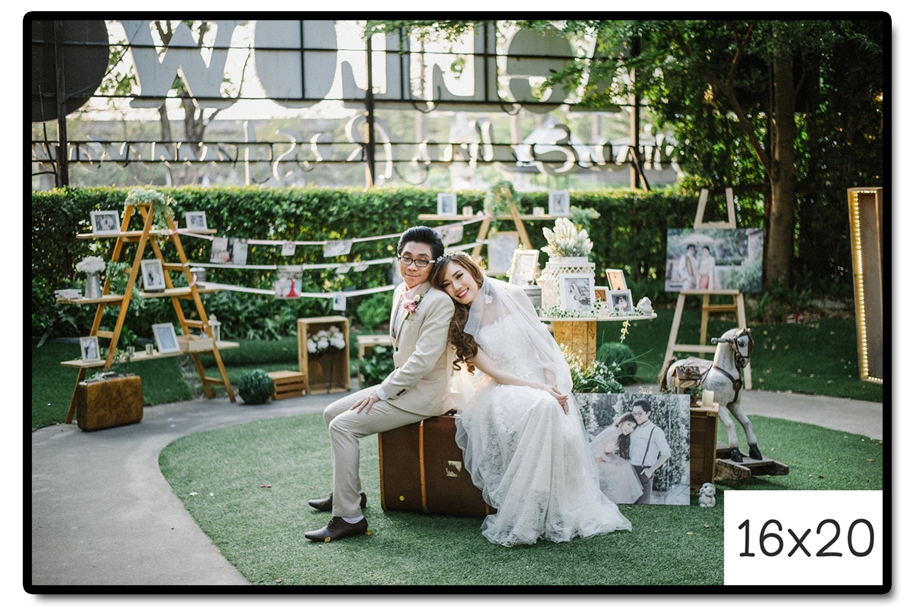 กรอบรูปแต่งงาน รูปภาพกรอบลอย ขนาด 16x20
