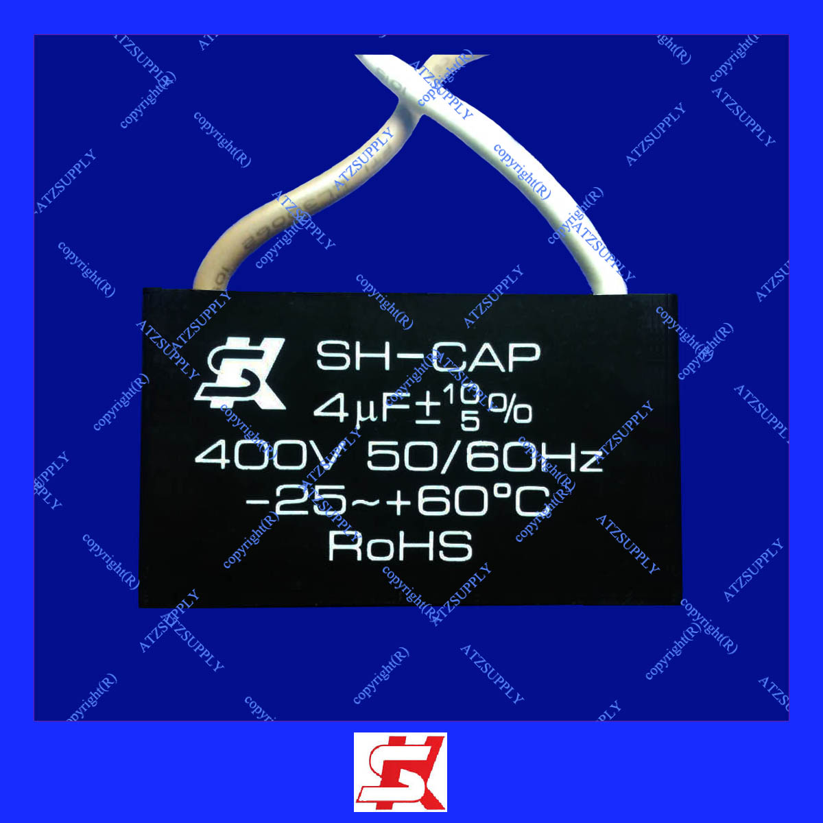 SK 4 uf 400 / 450v AC คาปา แคป พัดลม สตาร์ท สาย ดี