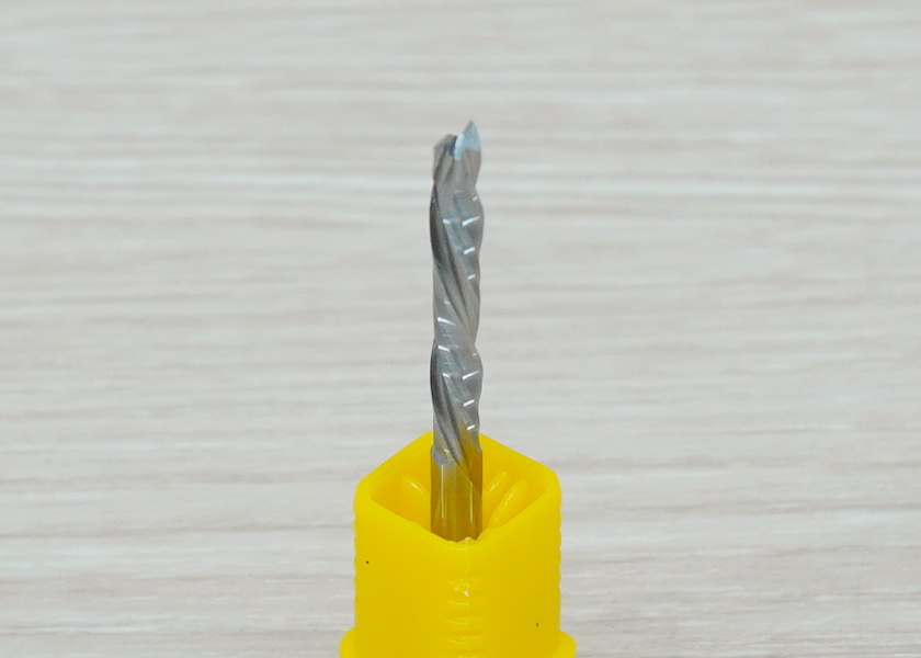 Double-Edged Compound Milling Cutter 3.175x3.175x22mm Blade Spiral Carbide เกรด 3A