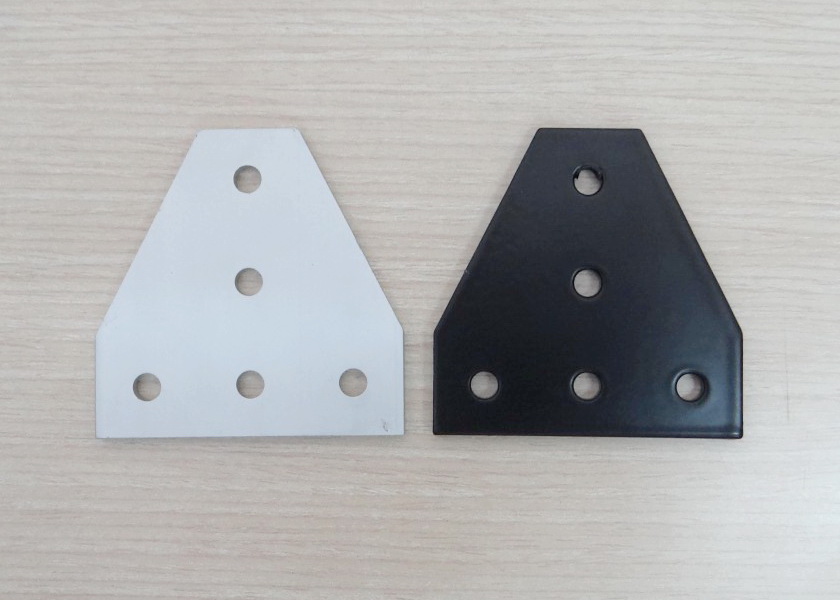 Black T-90 degree joint plate 5-Hole สำหรับ Series 20 Alu Profile