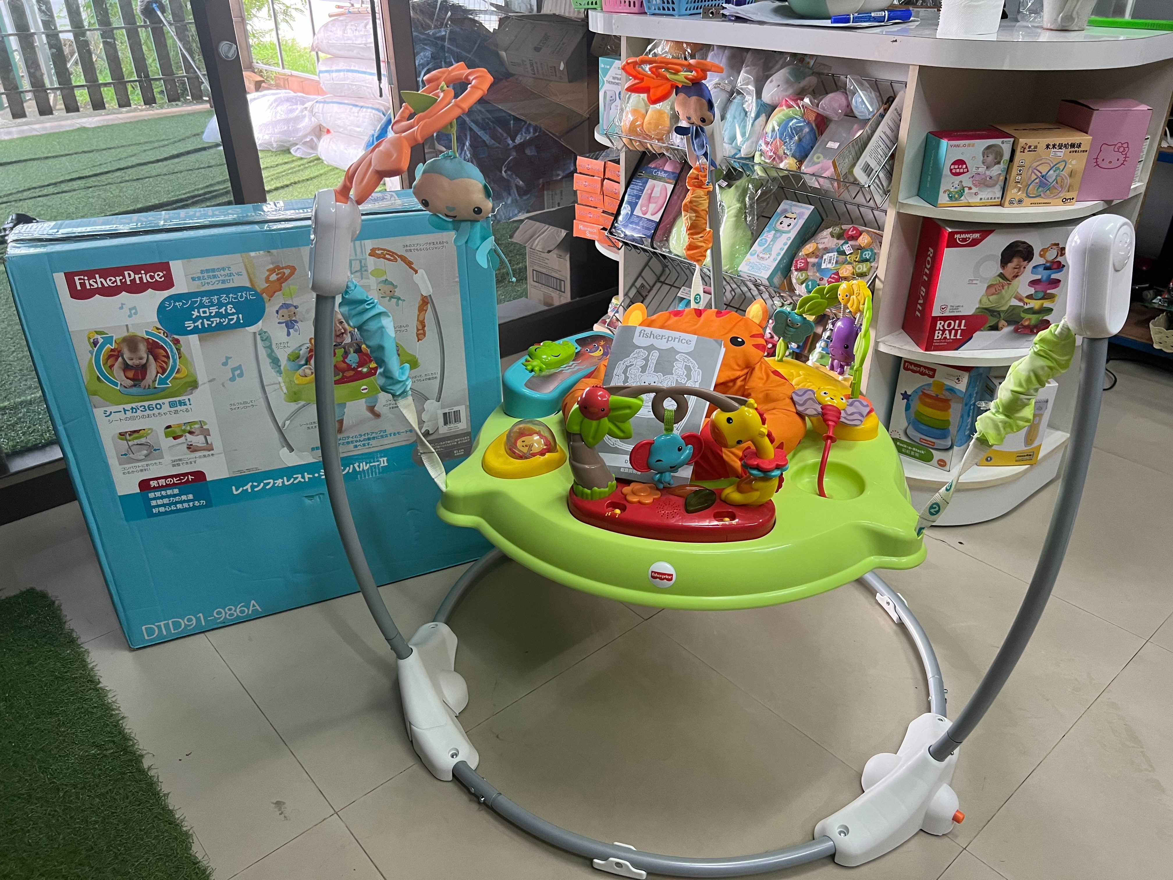 Fisher-Price ของแท้. จั๊มเปอร์ Fisher-Price รุ่น Rainforest Jumperoo สภาพสวย 90% ใหม่มากๆ