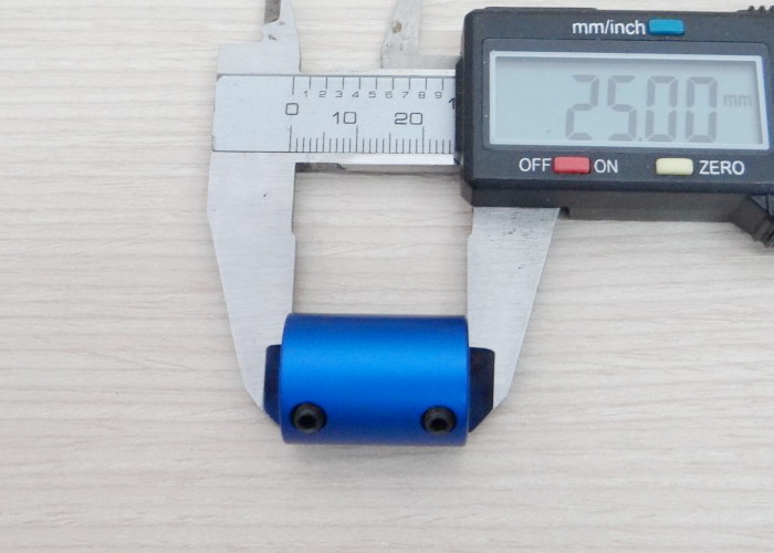 10 x 10 mm Rigid Top Wire Coupling D18 L25 mm (สีน้ำเงิน)