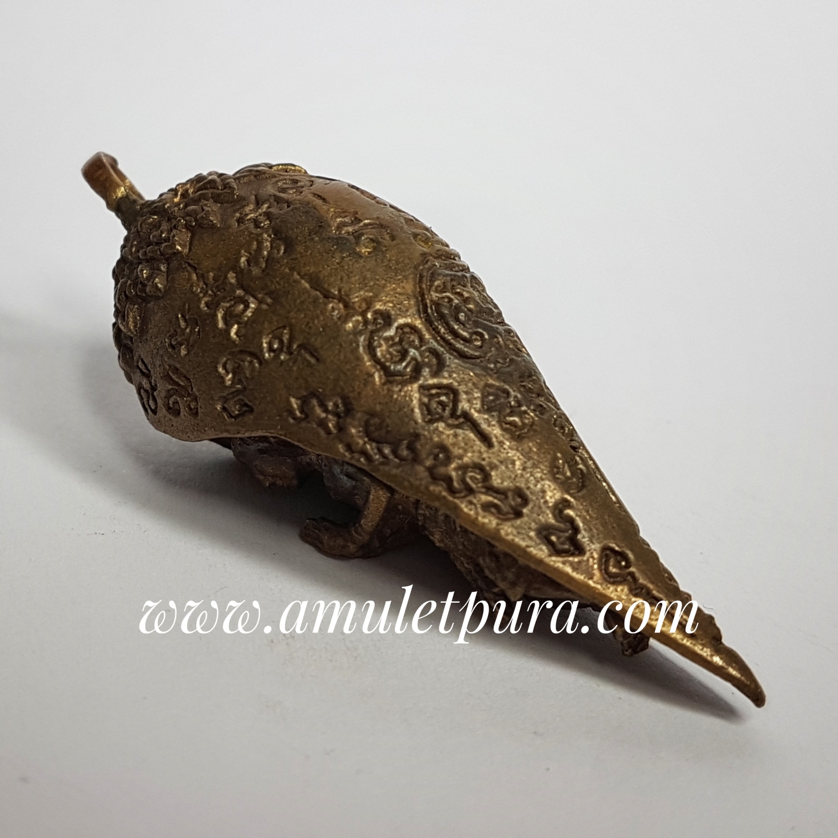 พระสังข์เรียกทรัพย์ (สัตตโลหะ) อ.ธรรมนูญ บุญธรรม สำนักสักยันต์บัวแปดกลีบ (ท่านย่าเฒ่า) จ.ชลบุรี (มีโค้ด)