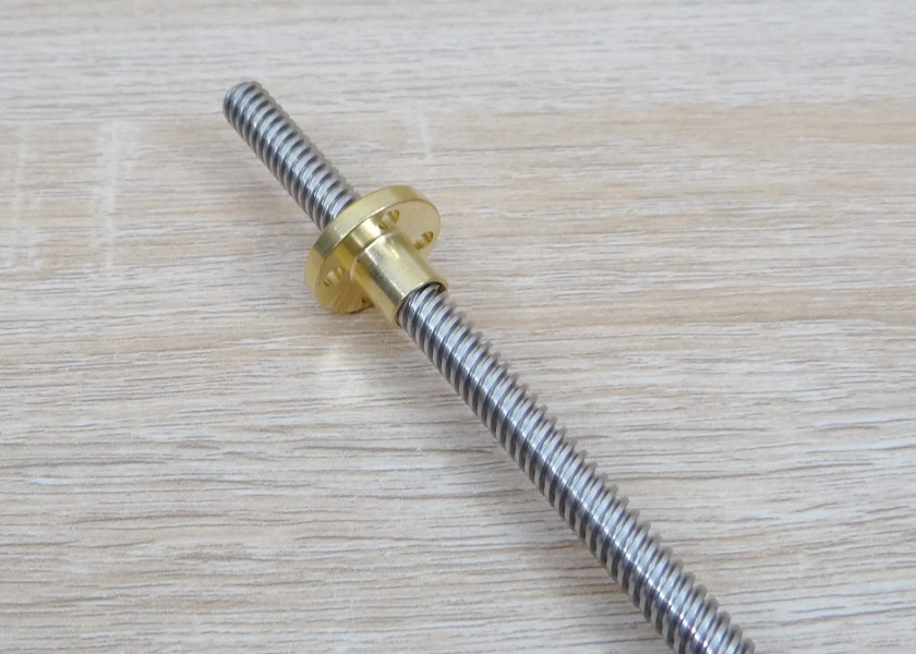 T8 Lead Screw Dia 8mm Length 500mm (Lead 8mm) + Copper Nut