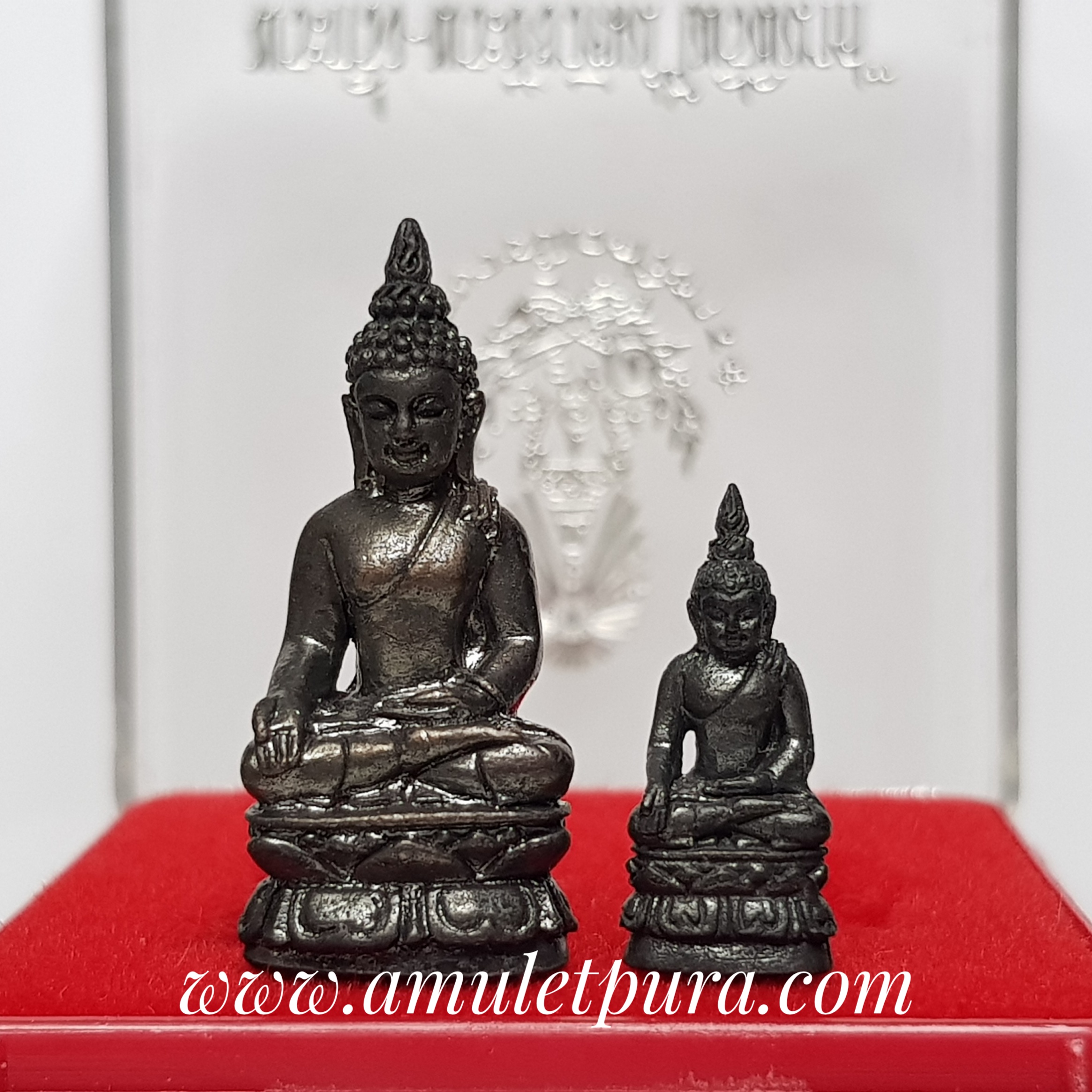 พระกริ่ง-พระชัยวัฒน์ ไพรีพินาศ(สัมฤทธิ์รมดำ)ปี50 วัดบวรนิเวศวิหาร กรุงเทพมหานคร(กรอบสแตนเลสยกซุ้ม)