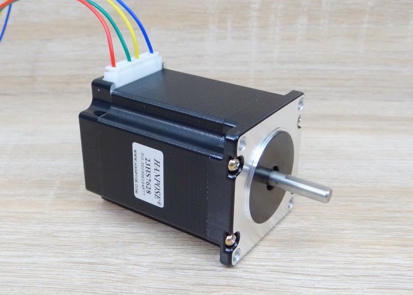 HANPOSE - Stepper Motor (Nema23) แรงบิด 1.89N.m 2.8A Shaft 6.35mm (23HS7628-6.35)