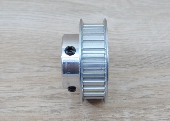 XL-10mm, 28 Tooth Timing Pulley Aluminum - 12mm + Key Hole 5mm